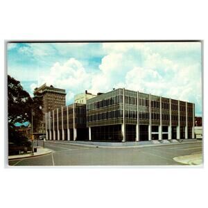Vintage Norfolk VA Kirn Memorial Library Postcard Mid-Century Modern 1962